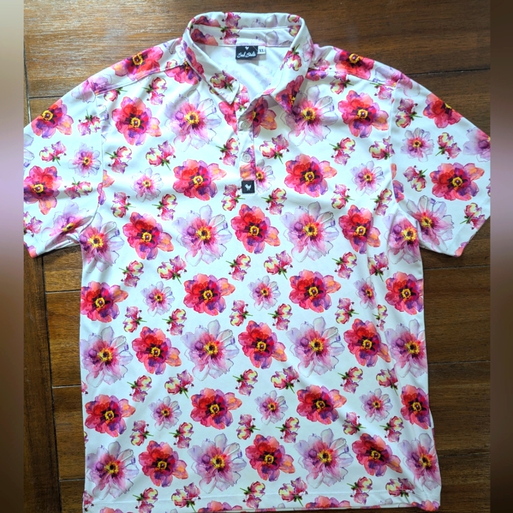 Bad Birdie Floral Golf Polo